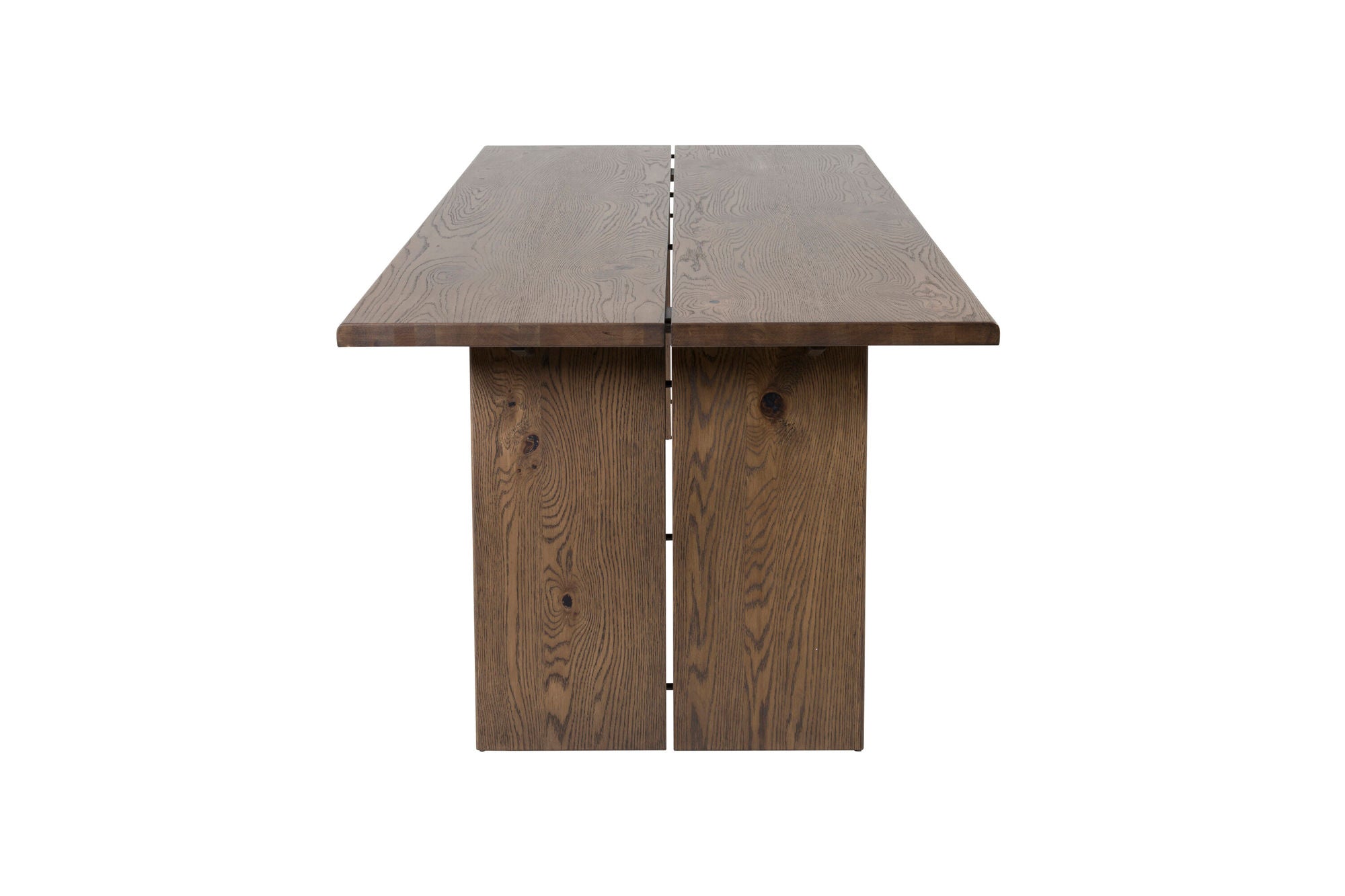 Logger Uitschuifbare Eettafel – Donkerbruin Eiken – 210×100 cm
