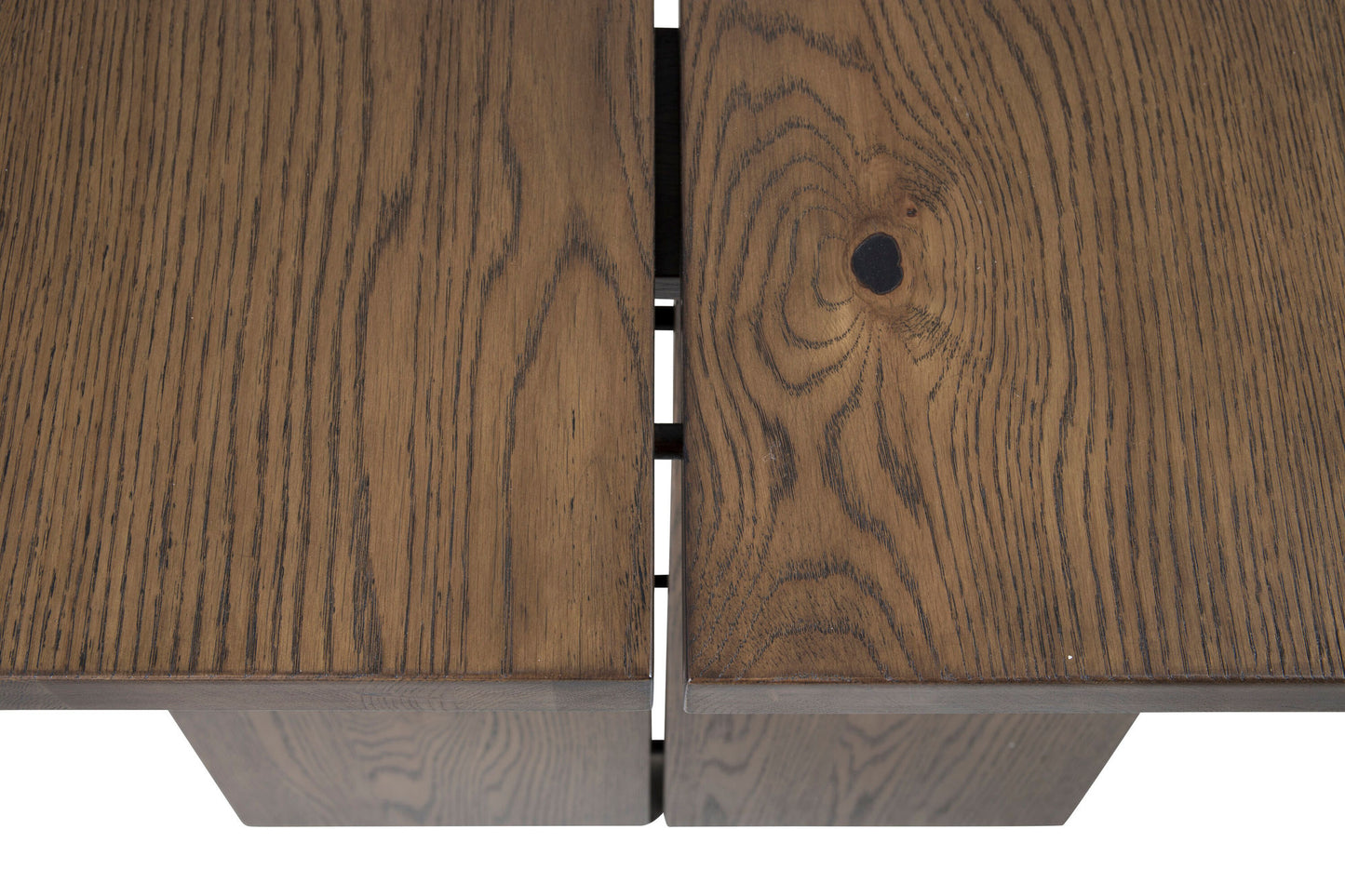 Logger Uitschuifbare Eettafel – Donkerbruin Eiken – 210×100 cm