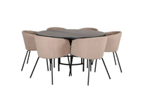 Copenhagen Ronde Eettafel en 6 Berit Stoelen Set