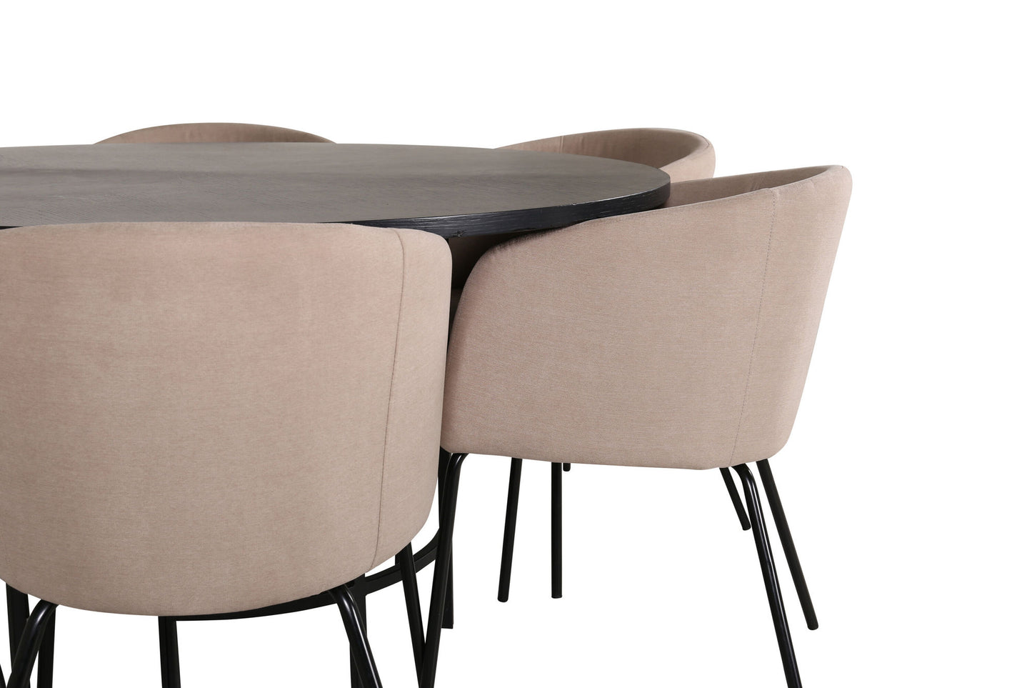 Copenhagen Ronde Eettafel en 6 Berit Stoelen Set