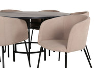 Copenhagen Ronde Eettafel en 6 Berit Stoelen Set