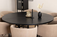 Copenhagen Ronde Eettafel en 6 Berit Stoelen Set