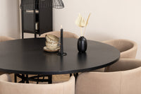 Copenhagen Ronde Eettafel en 6 Berit Stoelen Set