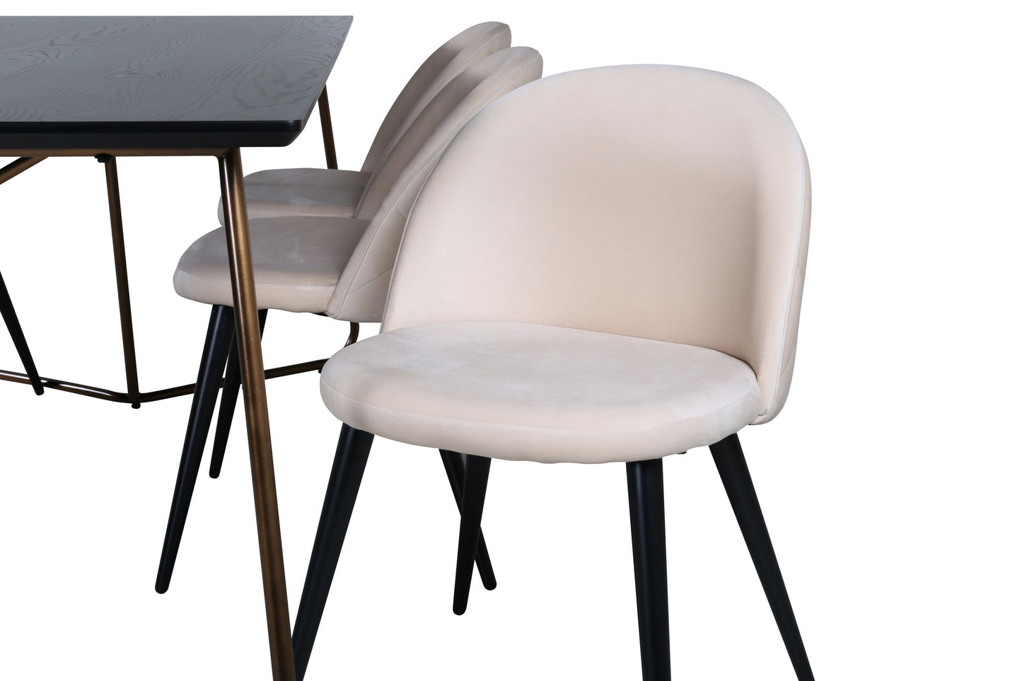 Petra Eetkamerset – Tafel en 6 Velvet Stoelen
