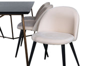 Petra Eetkamerset – Tafel en 6 Velvet Stoelen