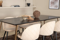 Petra Eetkamerset – Tafel en 6 Velvet Stoelen