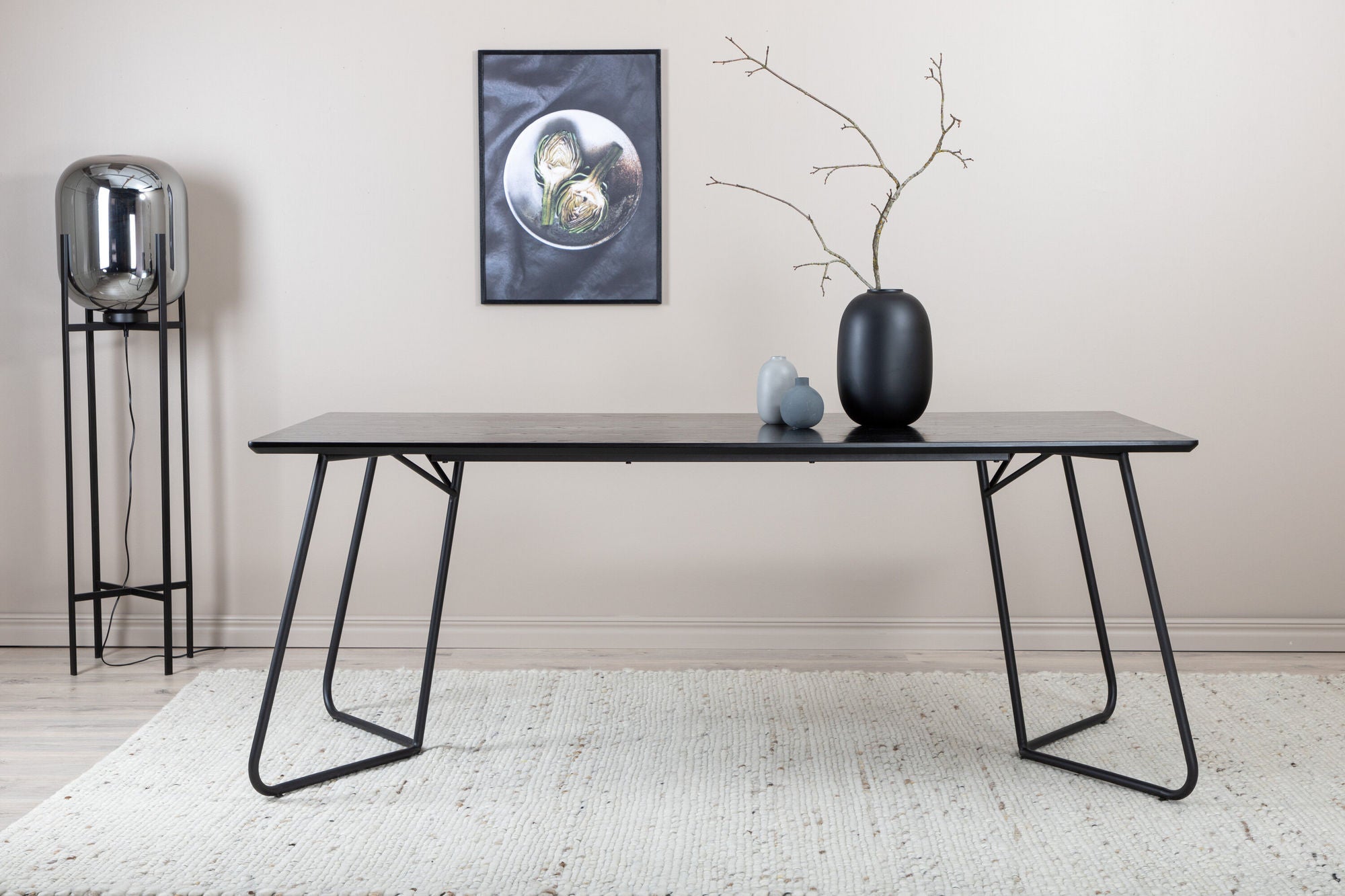 Petra Eettafel - Zwart / Zwarte Fineer