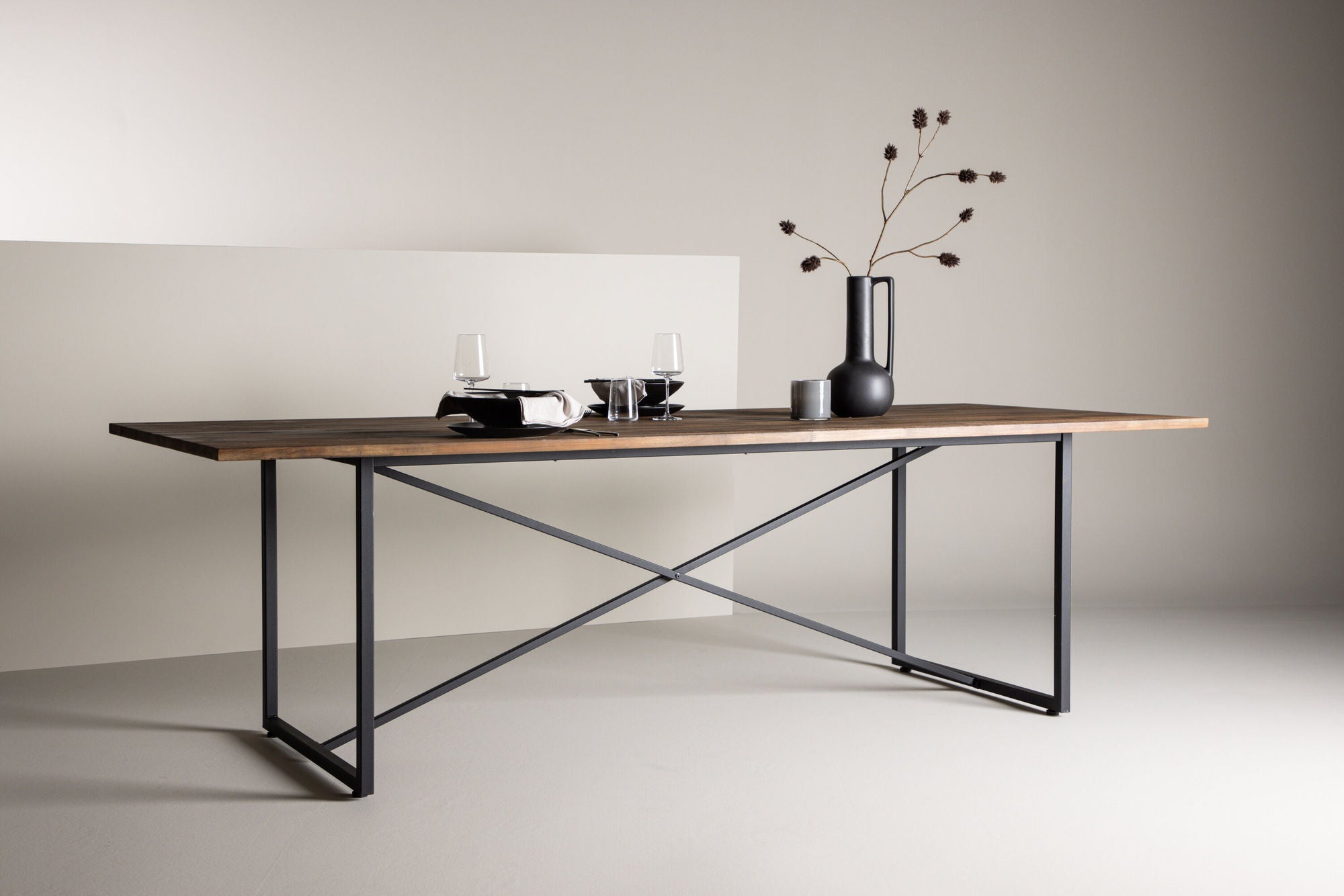 Padang Eettafel - Zwart / Donker Teak