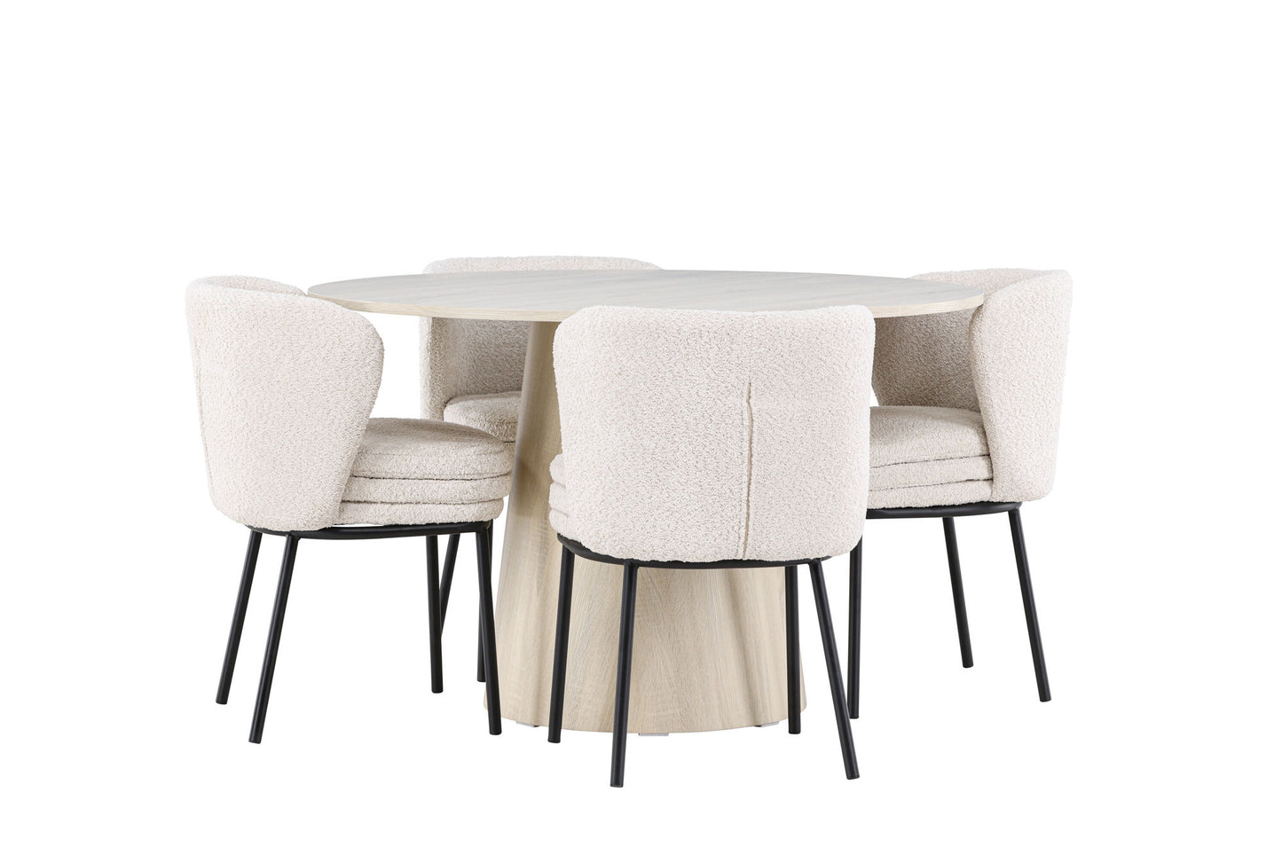 Allegra Eetkamerset – Lanzo Tafel & Agnes Stoelen – 120 cm