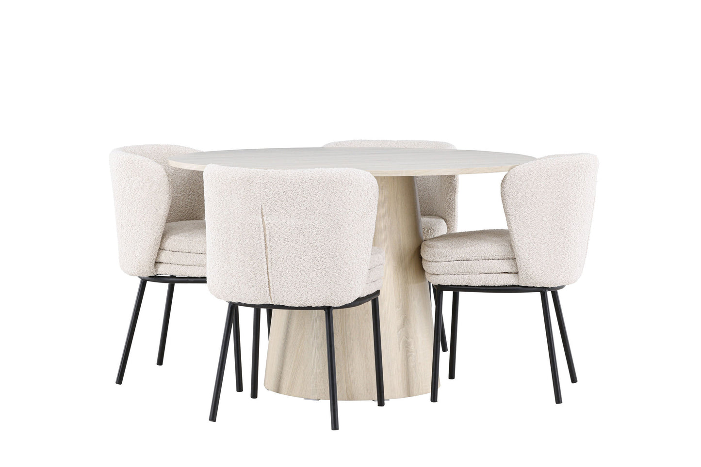 Allegra Eetkamerset – Lanzo Tafel & Agnes Stoelen – 120 cm