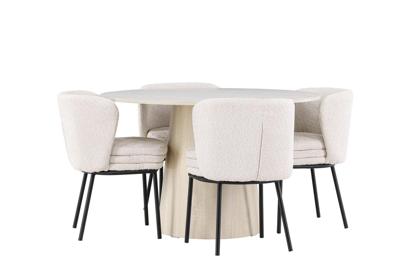 Allegra Eetkamerset – Lanzo Tafel & Agnes Stoelen – 120 cm