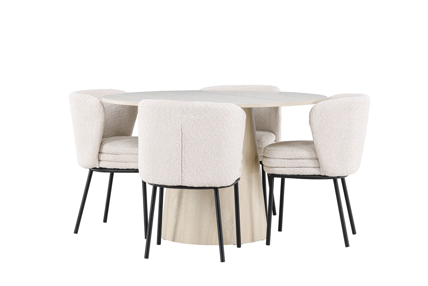 Allegra Eetkamerset – Lanzo Tafel & Agnes Stoelen – 120 cm