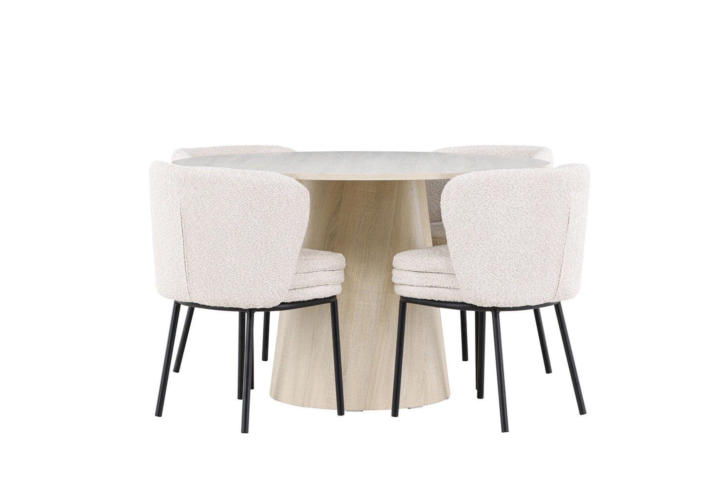 Allegra Eetkamerset – Lanzo Tafel & Agnes Stoelen – 120 cm