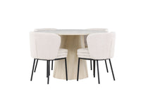 Allegra Eetkamerset – Lanzo Tafel & Agnes Stoelen – 120 cm