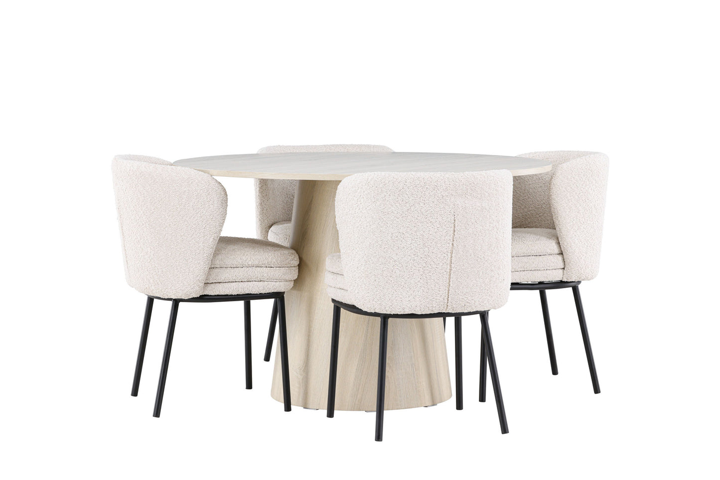 Allegra Eetkamerset – Lanzo Tafel & Agnes Stoelen – 120 cm