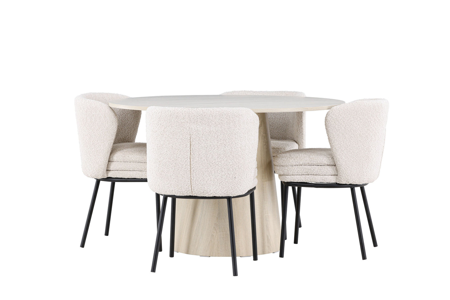 Allegra Eetkamerset – Lanzo Tafel & Agnes Stoelen – 120 cm