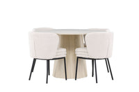 Allegra Eetkamerset – Lanzo Tafel & Agnes Stoelen – 120 cm