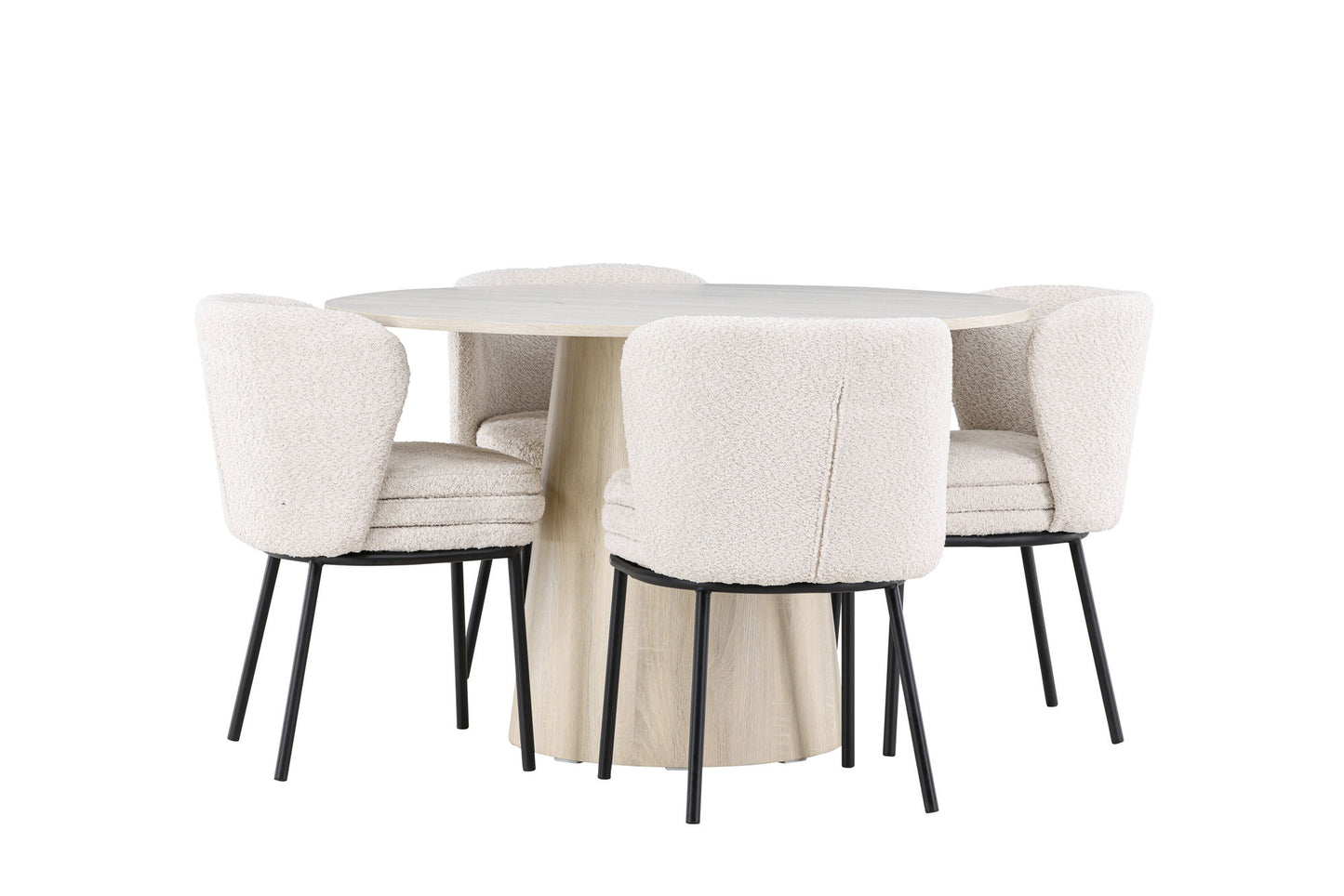 Allegra Eetkamerset – Lanzo Tafel & Agnes Stoelen – 120 cm