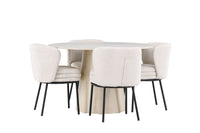 Allegra Eetkamerset – Lanzo Tafel & Agnes Stoelen – 120 cm