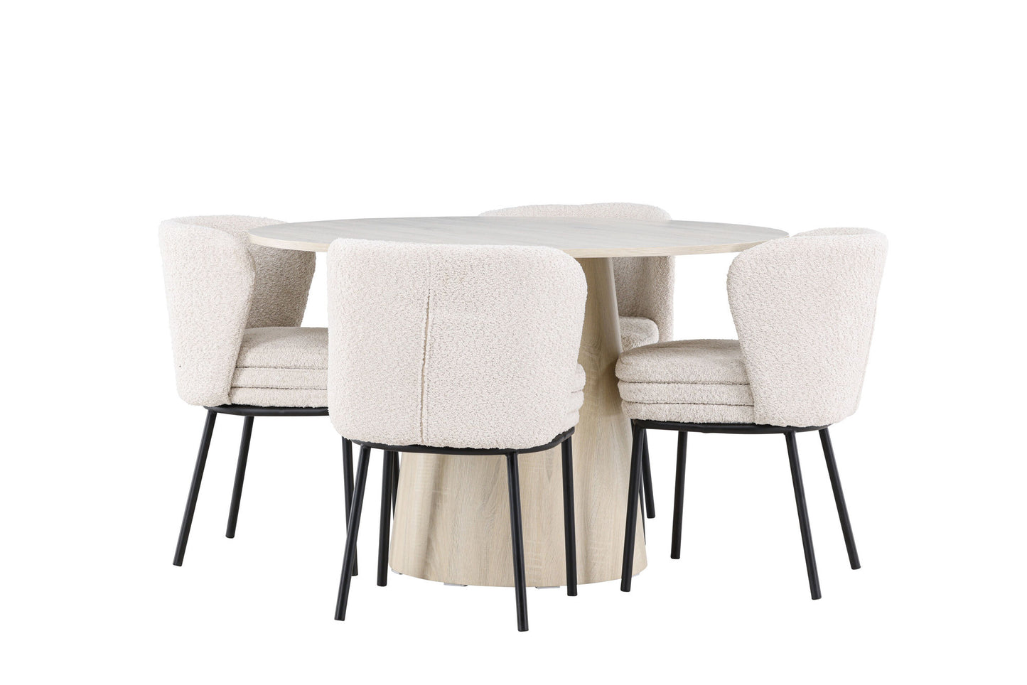 Allegra Eetkamerset – Lanzo Tafel & Agnes Stoelen – 120 cm