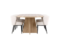 Elara Eetkamerset – Bootcut Tafel & Agnes Stoelen – 230×115 cm