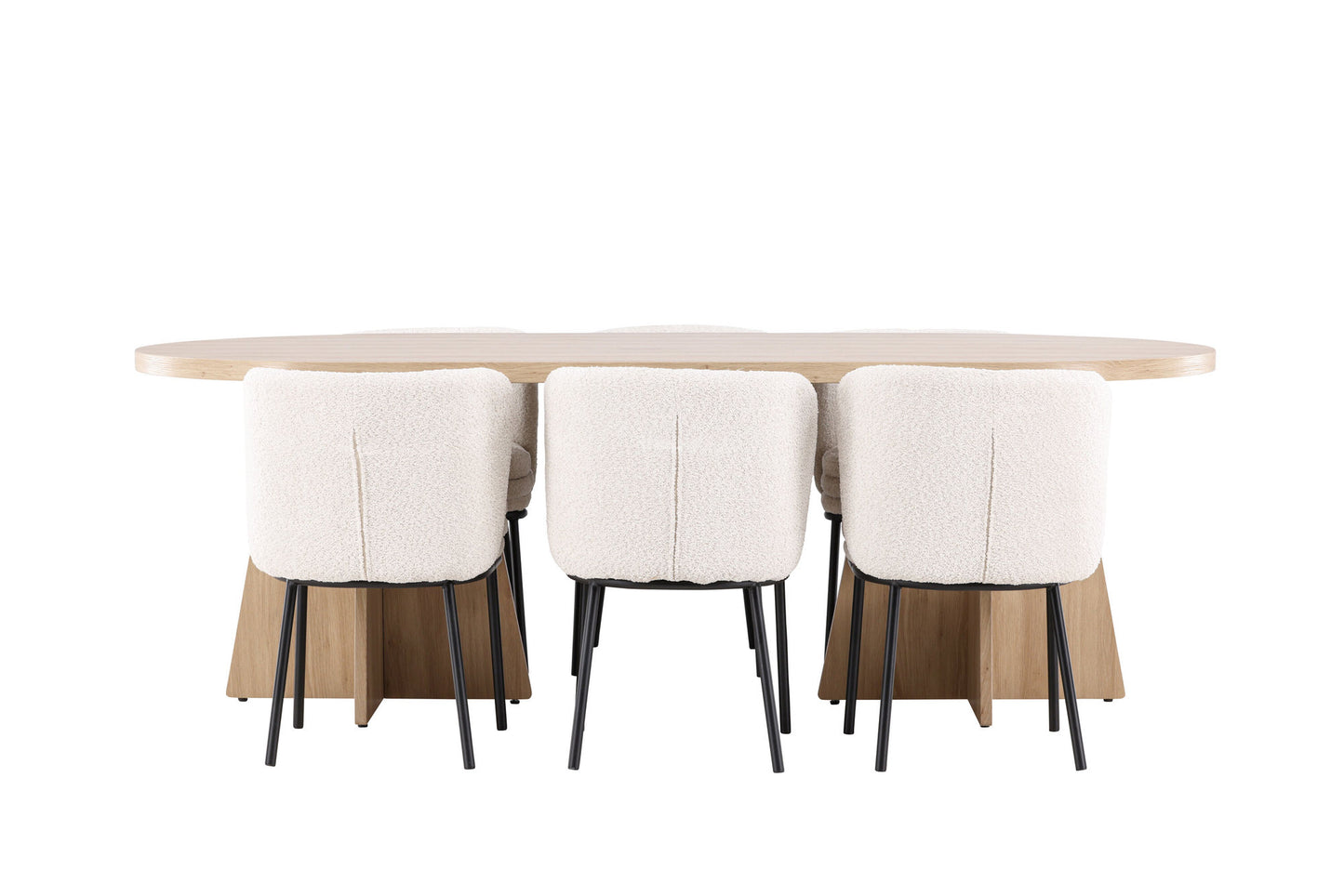 Elara Eetkamerset – Bootcut Tafel & Agnes Stoelen – 230×115 cm
