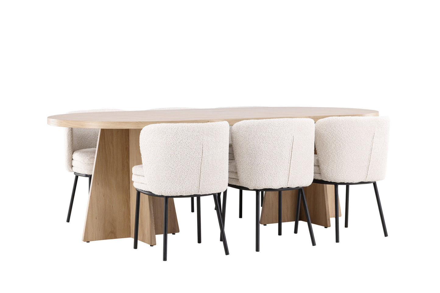 Elara Eetkamerset – Bootcut Tafel & Agnes Stoelen – 230×115 cm