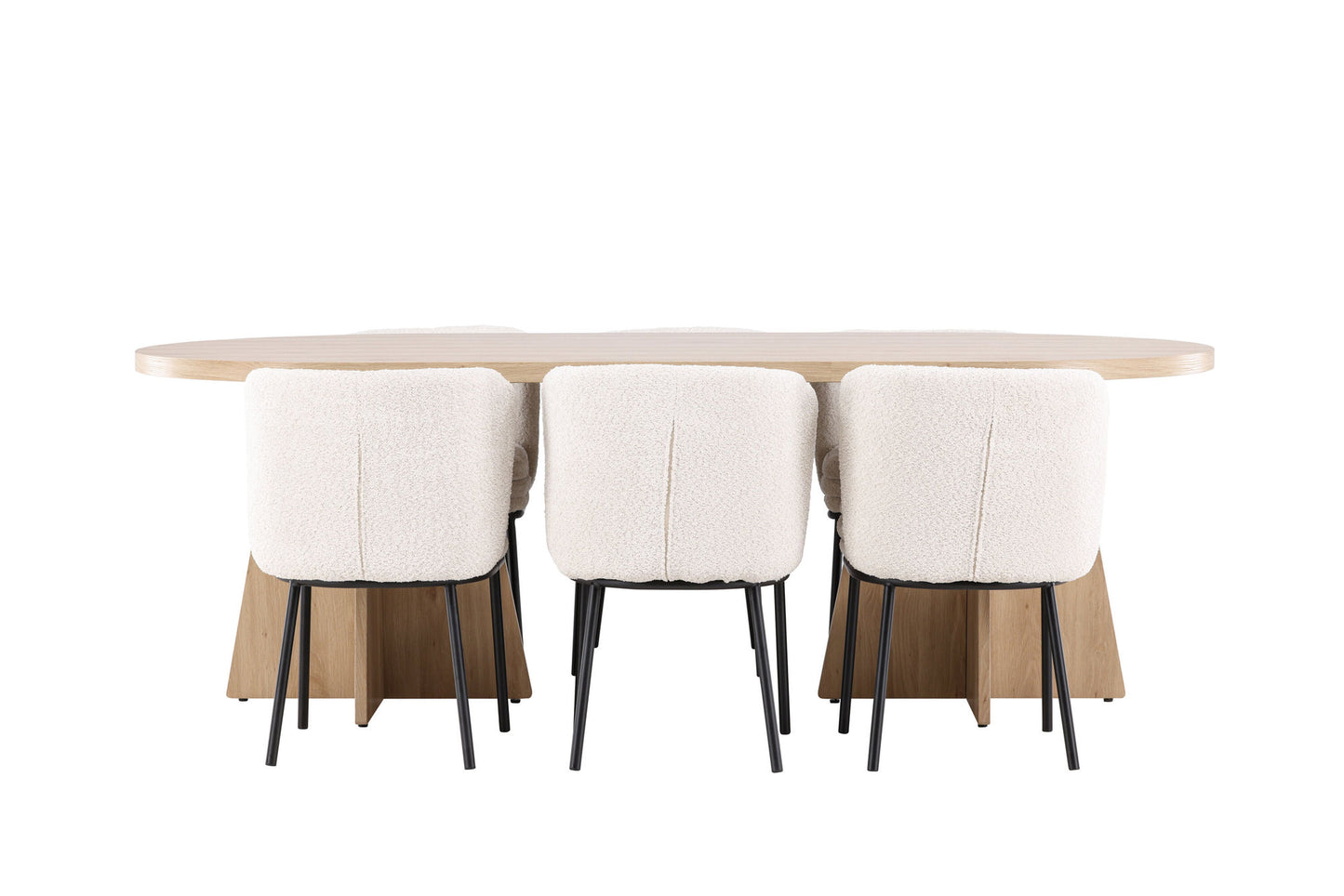 Elara Eetkamerset – Bootcut Tafel & Agnes Stoelen – 230×115 cm