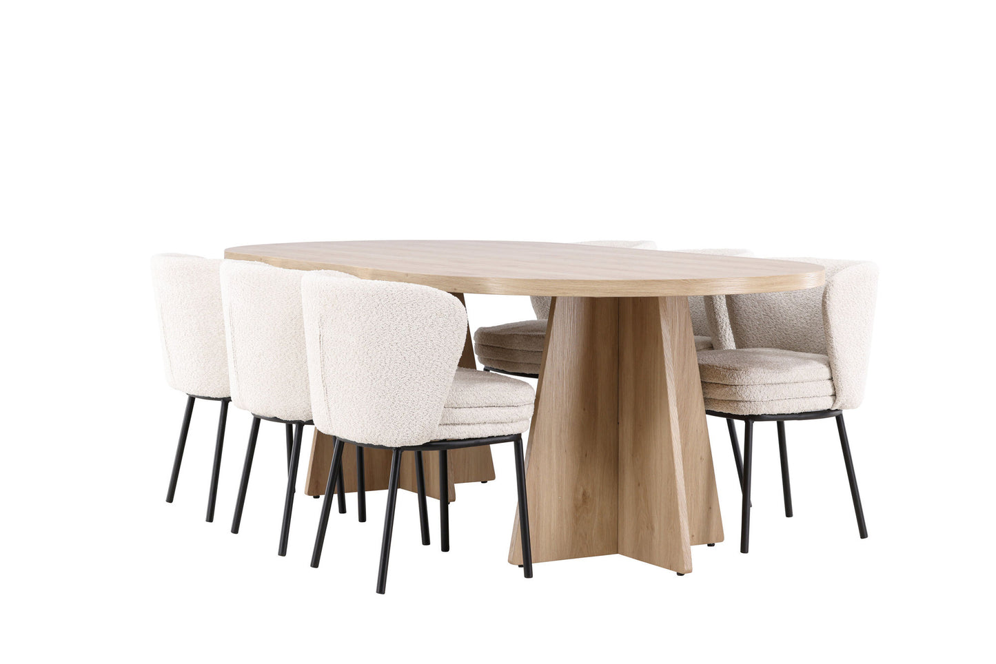Elara Eetkamerset – Bootcut Tafel & Agnes Stoelen – 230×115 cm