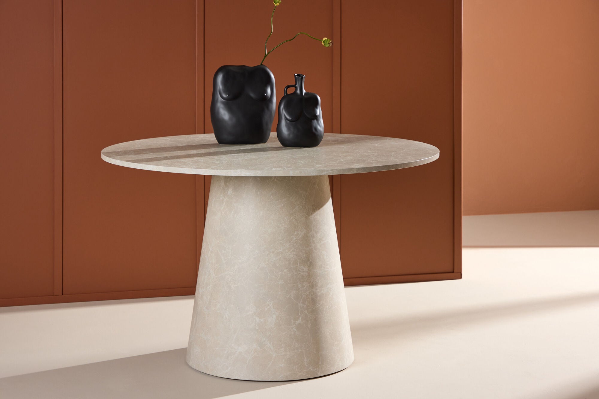Lanzo Ronde Eettafel – Marmerlook – Ø120 cm