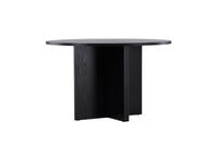 Strada Ronde Eettafel – Zwart Fineer – Ø120 cm
