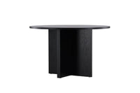 Strada Ronde Eettafel – Zwart Fineer – Ø120 cm