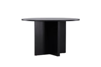 Strada Ronde Eettafel – Zwart Fineer – Ø120 cm