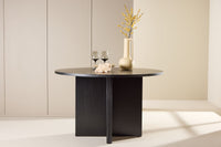 Strada Ronde Eettafel – Zwart Fineer – Ø120 cm