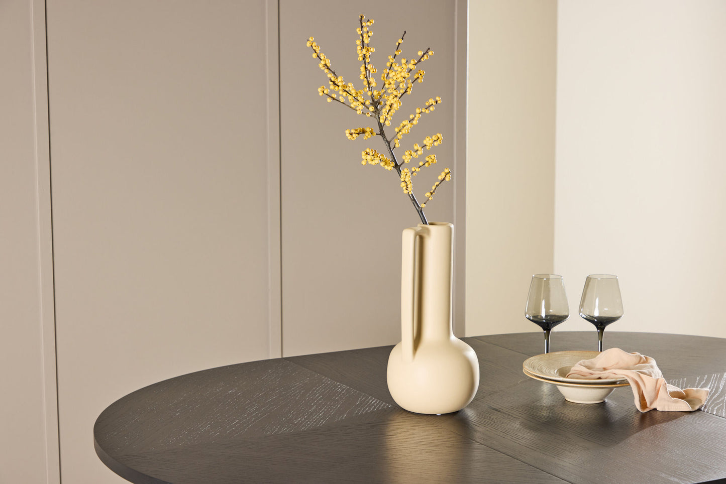 Strada Ronde Eettafel – Zwart Fineer – Ø120 cm