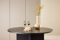 Strada Ronde Eettafel – Zwart Fineer – Ø120 cm