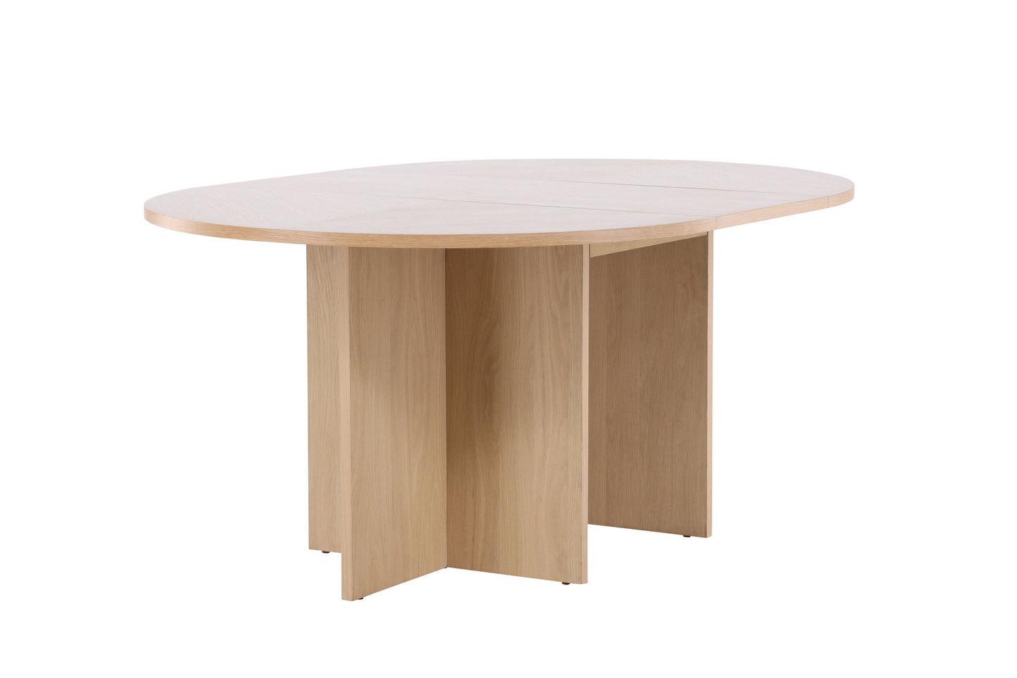Strada Uitschuifbare Ronde Eettafel – Whitewashed Fineer – Ø120–170 cm