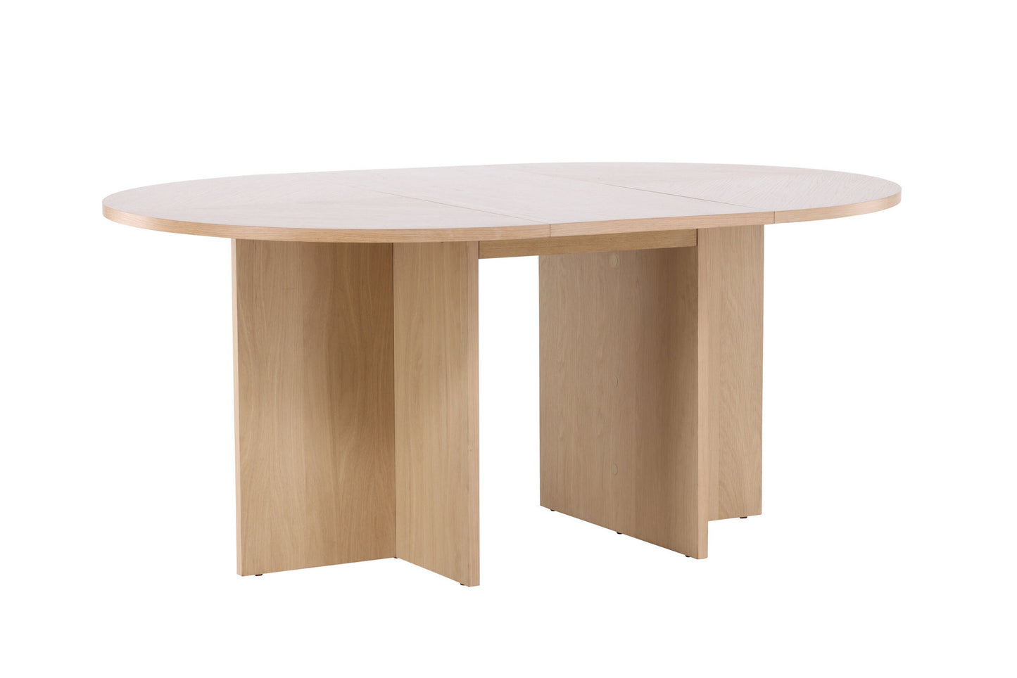 Strada Uitschuifbare Ronde Eettafel – Whitewashed Fineer – Ø120–170 cm
