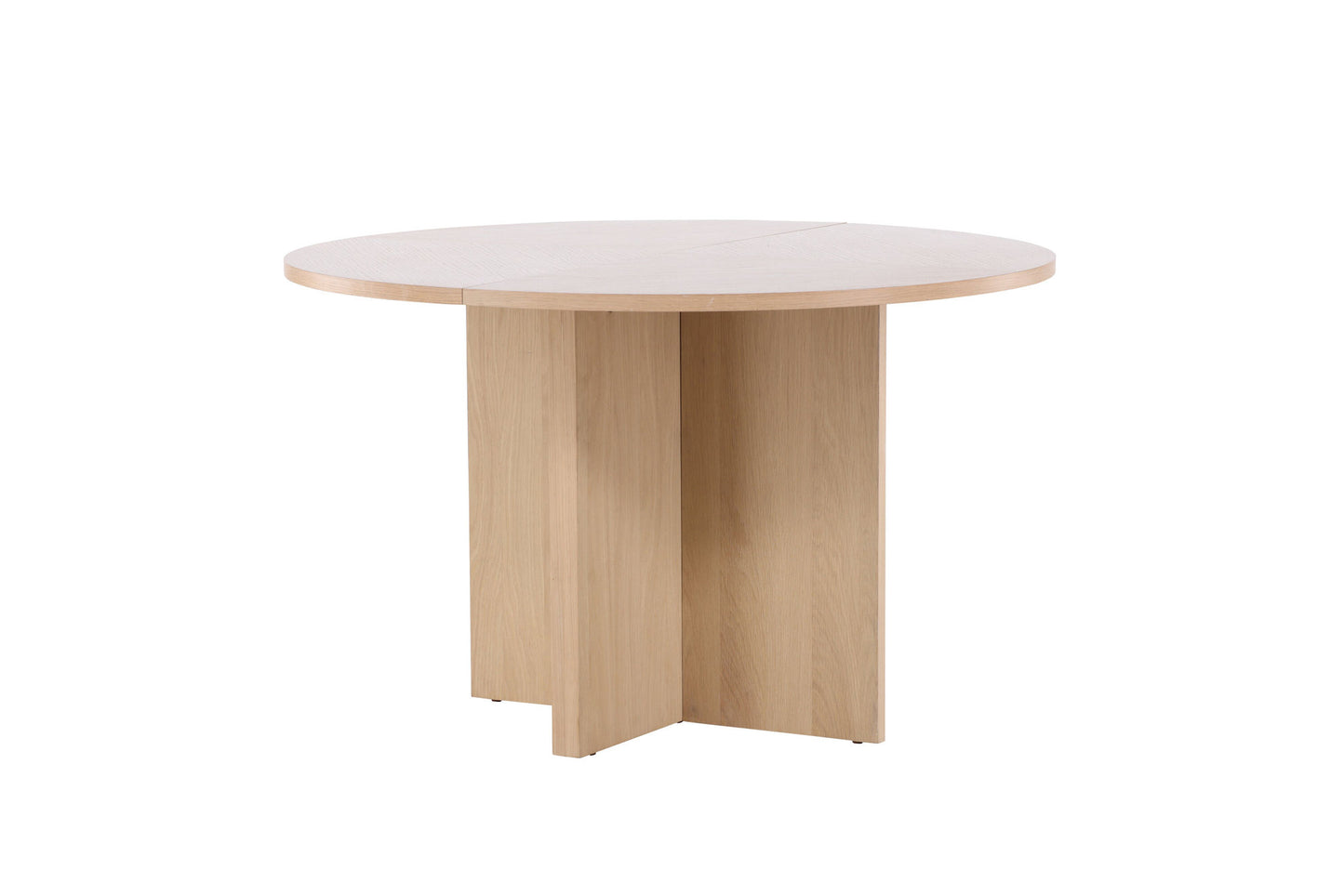 Strada Uitschuifbare Ronde Eettafel – Whitewashed Fineer – Ø120–170 cm