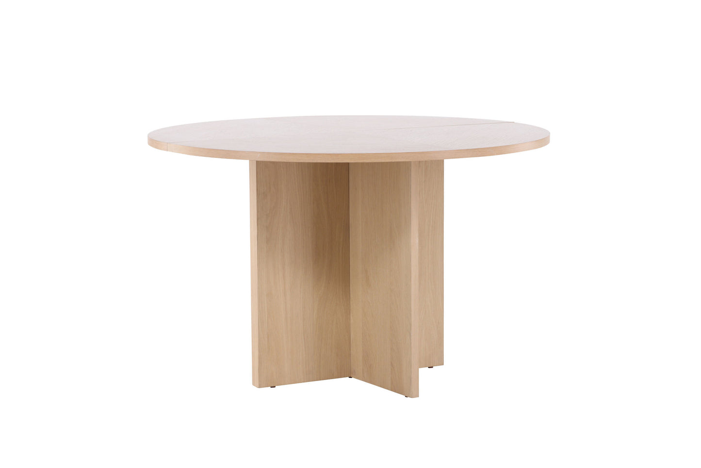 Strada Uitschuifbare Ronde Eettafel – Whitewashed Fineer – Ø120–170 cm