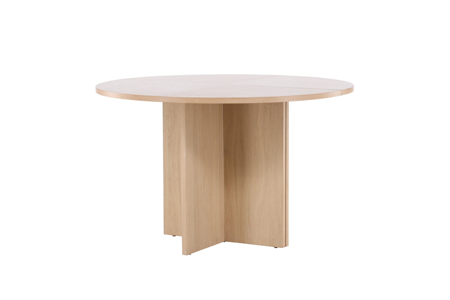 Strada Uitschuifbare Ronde Eettafel – Whitewashed Fineer – Ø120–170 cm