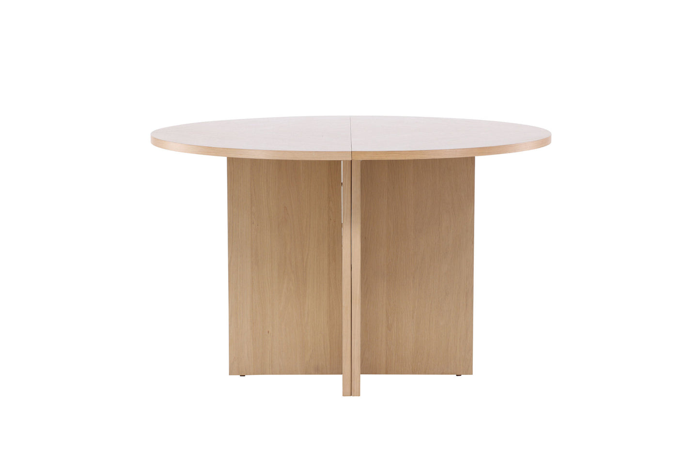 Strada Uitschuifbare Ronde Eettafel – Whitewashed Fineer – Ø120–170 cm
