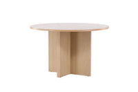 Strada Uitschuifbare Ronde Eettafel – Whitewashed Fineer – Ø120–170 cm