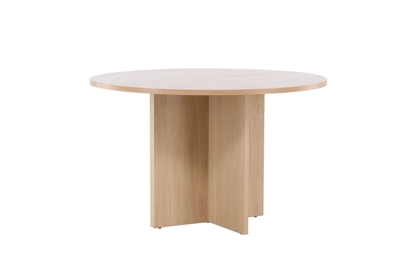 Strada Uitschuifbare Ronde Eettafel – Whitewashed Fineer – Ø120–170 cm