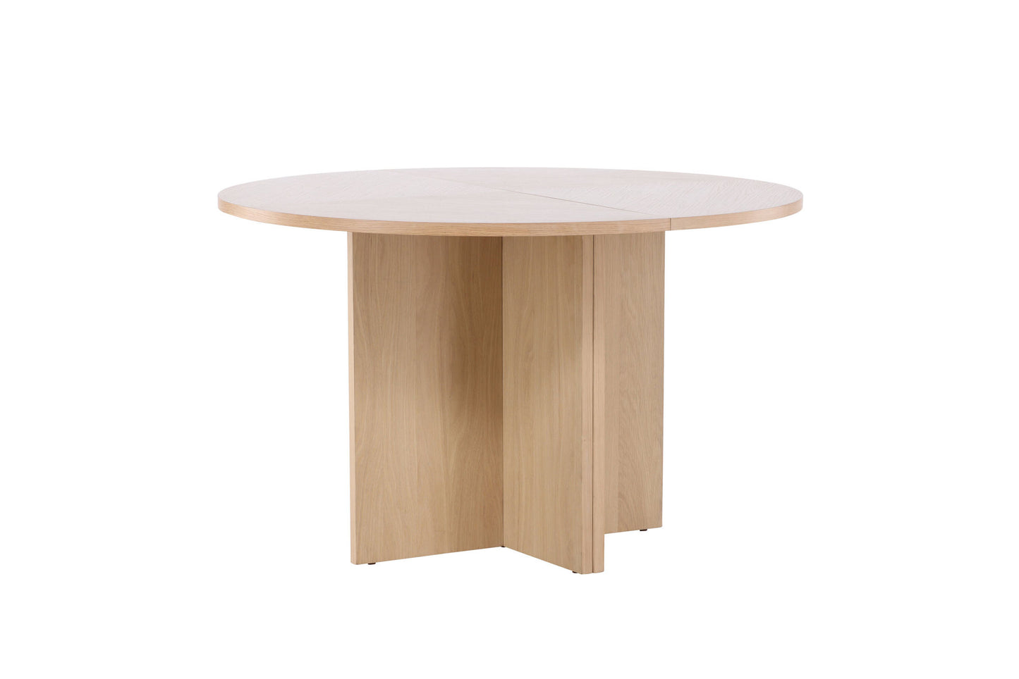 Strada Uitschuifbare Ronde Eettafel – Whitewashed Fineer – Ø120–170 cm