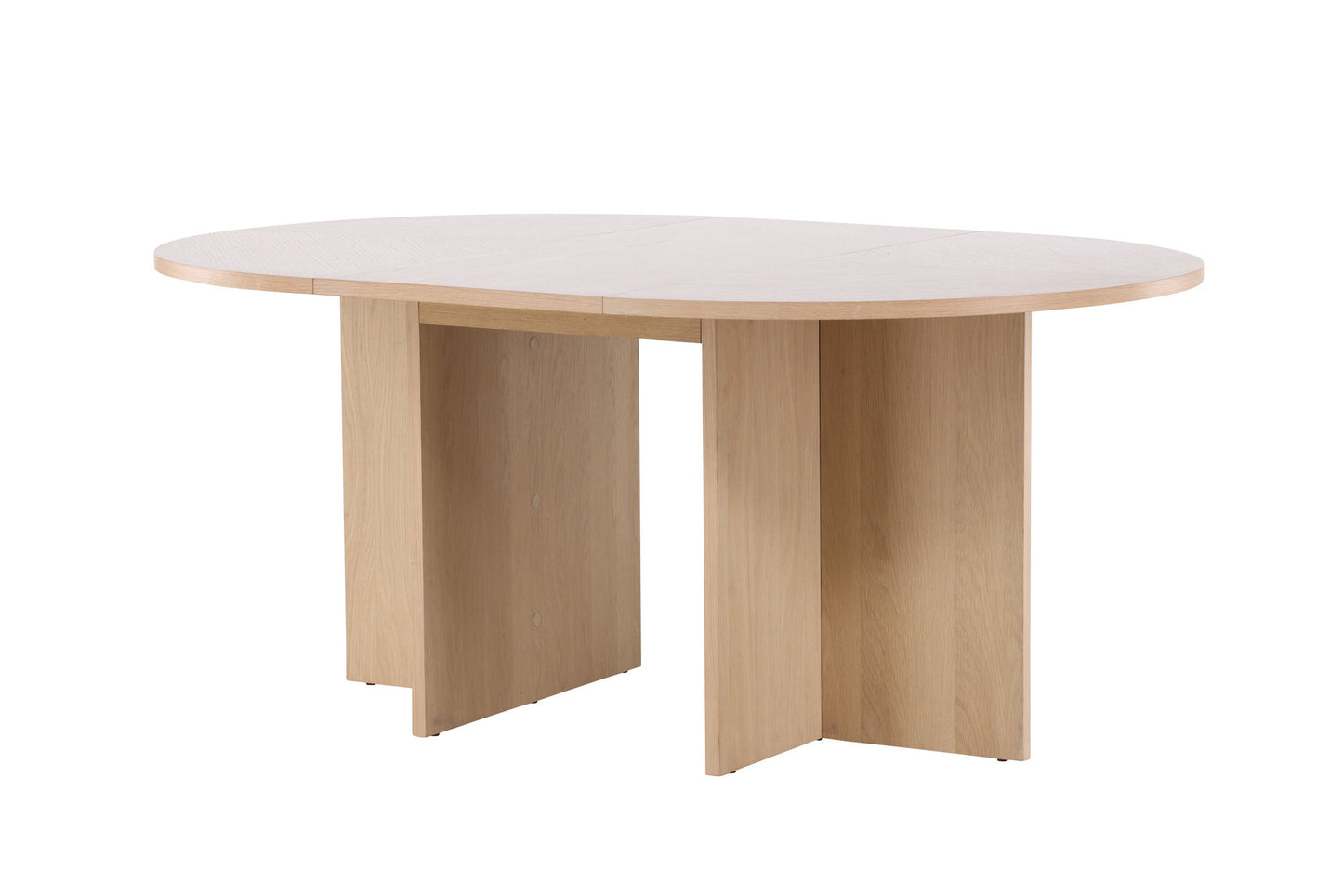 Strada Uitschuifbare Ronde Eettafel – Whitewashed Fineer – Ø120–170 cm