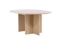 Strada Uitschuifbare Ronde Eettafel – Whitewashed Fineer – Ø120–170 cm