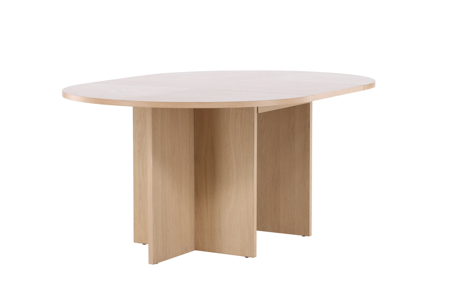Strada Uitschuifbare Ronde Eettafel – Whitewashed Fineer – Ø120–170 cm