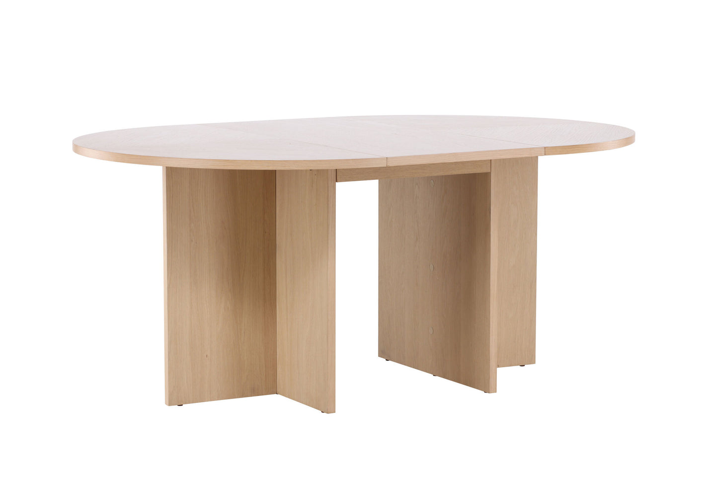 Strada Uitschuifbare Ronde Eettafel – Whitewashed Fineer – Ø120–170 cm