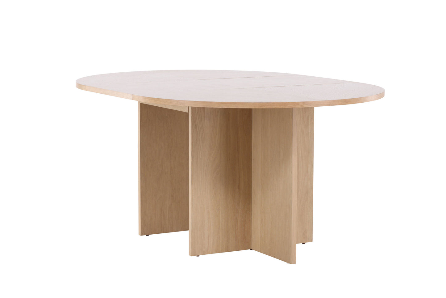 Strada Uitschuifbare Ronde Eettafel – Whitewashed Fineer – Ø120–170 cm